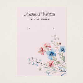 Moderne chique Waterverf bloemenoorbel display kaa Visitekaartje