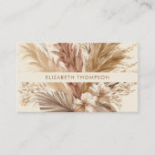 Moderne chique Waterverf Floral Boho Visitekaartje (Voorkant)