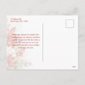 Moderne chique Waterverf kerst botanische foto Feestdagenkaart (Achterkant)