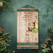 Moderne chique Waterverf wijngaard Landschap Bruil All In One Uitnodiging