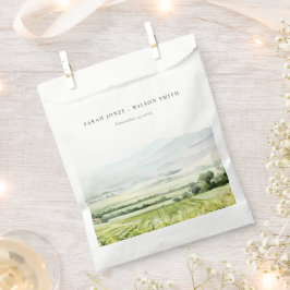 Moderne chique Waterverf wijngaard Landschap Bruil Bedankzakje