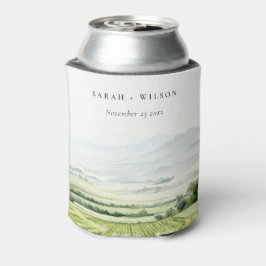 Moderne chique Waterverf wijngaard Landschap Bruil Blikjeskoeler