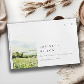 Moderne chique Waterverf wijngaard Landschap Bruil Gastenboek