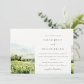 Moderne chique Waterverf wijngaard Landschap Bruil Kaart (Staand voorkant)