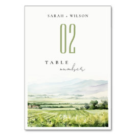 Moderne chique Waterverf wijngaard Landschap Bruil Kaart