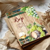 Moderne chique Waterverf wijngaard Landschap Bruil RSVP Kaartje