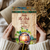 Moderne chique Waterverf wijngaard Landschap Bruil Save The Date