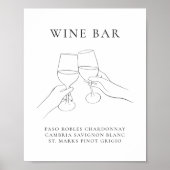 Moderne chique wijnbar poster (Voorkant)