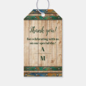 Moderne chique wijngaard bruiloft cadeaulabel (Voorkant)