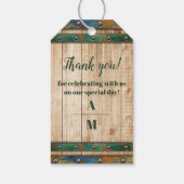 Moderne chique wijngaard bruiloft cadeaulabel (Achterkant)