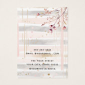 Moderne chique wilde bloem bloemen oorbel display  visitekaartje (Achterkant)