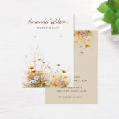 Moderne chique wilde bloem bloemen oorbel display  visitekaartje (Bureau)