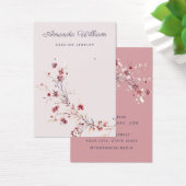 Moderne chique wilde bloem bloemen oorbel display  visitekaartje (Bureau)