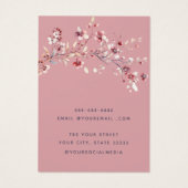 Moderne chique wilde bloem bloemen oorbel display  visitekaartje (Achterkant)