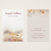 Moderne chique wilde bloem bloemen oorbel display  visitekaartje (Voorkant /achterkant)