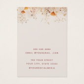 Moderne chique wilde bloem bloemen oorbel display  visitekaartje (Achterkant)