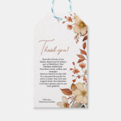 Moderne chique wilde bloem script 1e verjaardag me cadeaulabel (Voorkant)