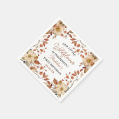 Moderne chique wilde bloem script 1e verjaardag me servet (Hoek)