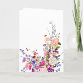 Moderne chique wilde bloemen script boho afstudere bedankkaart (Achterkant)