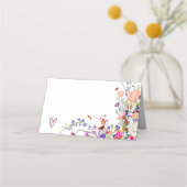 Moderne chique wilde bloemen script bruidsshower plaatskaartje (Voorkant)