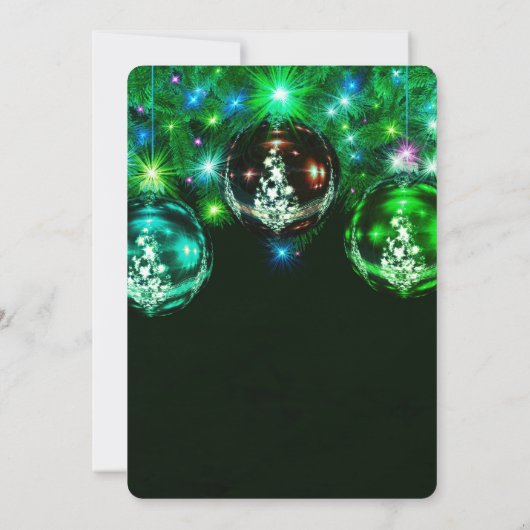 Moderne chique zakelijke kerst  decoratie kaart (Achterkant)