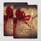 Moderne chique zakelijke kerst  decoratie kaart (Voorkant / Achterkant)