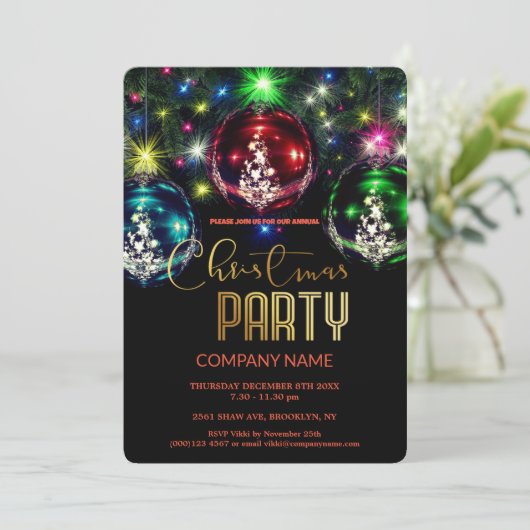 Moderne chique zakelijke kerst decoratie kaart (Staand voorkant)