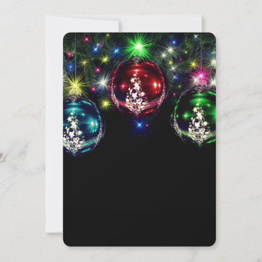 Moderne chique zakelijke kerst  decoratie kaart (Achterkant)