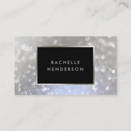 Moderne chique zilveren sprankeling mode & beauty visitekaartje
