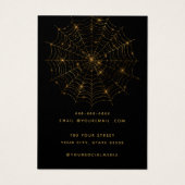 Moderne chique zwart en gouden oorbel display kaar visitekaartje (Achterkant)