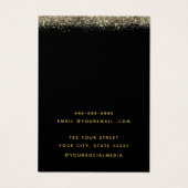 Moderne chique zwart en gouden oorbel Display kaar Visitekaartje (Achterkant)