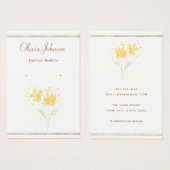 Moderne chique zwart en gouden oorbel display kaar visitekaartje (Voorkant /achterkant)