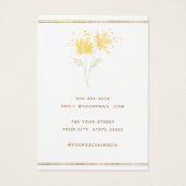 Moderne chique zwart en gouden oorbel display kaar visitekaartje (Achterkant)