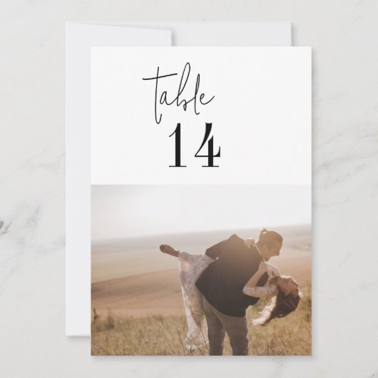 Moderne Chique Zwart Wit 5x7"de Nummers van de Fot (Achterkant)