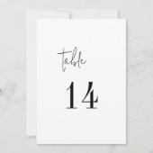 Moderne Chique Zwart-Wit 5x7" Tafelnummers (Voorkant)