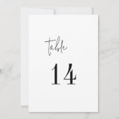 Moderne Chique Zwart-Wit 5x7" Tafelnummers (Achterkant)