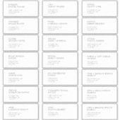 Moderne chique zwart-wit Adresetiketten voor gaste Sticker (Voorkant)