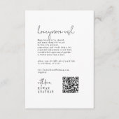 Moderne Chique Zwart-Wit Bruiloft Huwelijksreis Wi Informatiekaartje (Voorkant)