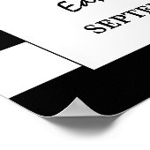 Moderne Chique Zwart-Wit Bruiloft Welkom Poster (Hoek)