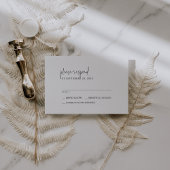 Moderne Chique Zwart-Wit Eenvoudige Bruiloft RSVP Kaartje