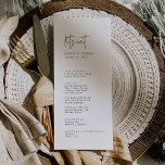 Moderne Chique Zwart-wit Let's Eat Bruiloft Menu<br><div class="desc">Deze moderne chique zwart-wit let's eat bruiloft menu is perfect voor een eenvoudige bruiloft. Het minimalistische boho-ontwerp heeft een rustieke,  unieke en stijlvolle bohemian-typografie in minimaal schoon zwart en wit. Dit menu kan worden gebruikt voor een huwelijksreceptie,  repetitiediner of een evenement.</div>