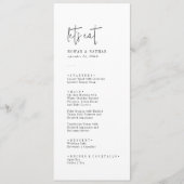Moderne Chique Zwart-wit Let's Eat Bruiloft Menu (Voorkant)