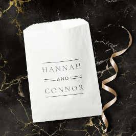 Moderne chique zwart & wit typografie bedankzakje