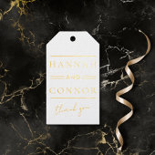 Moderne chique zwart & wit typografie cadeaulabels