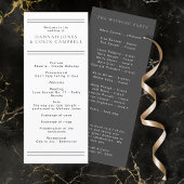 Moderne chique zwart & wit typografie programmakaart