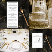 Moderne chique zwart & wit typografie RSVP kaartje