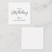 Moderne Chique Zwart-Wit Verjaardagsgroet Notitiekaartje (Voorkant / Achterkant)