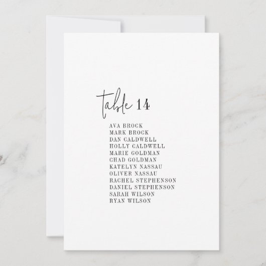 Moderne chique zwart-wit zitgrafiek Kaarten (Voorkant)