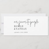 Moderne Chique Zwart Wit Zittingkaartkoptekst (Achterkant)