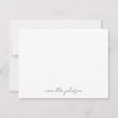 Moderne chique zwarte grunge textuur | Monogram Notitiekaartje (Voorkant)